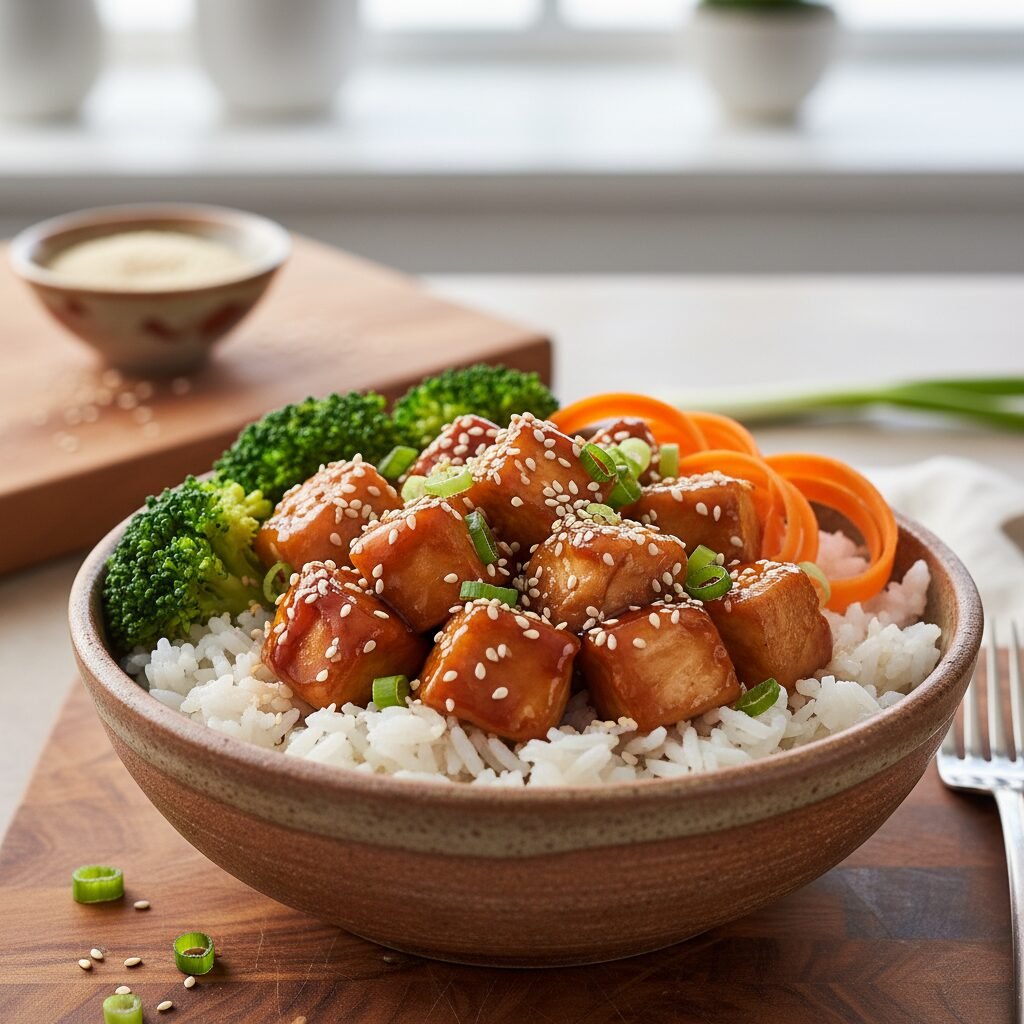 15 Minute Teriyaki Chicken Rice Bowl (Easy Meal Prep)