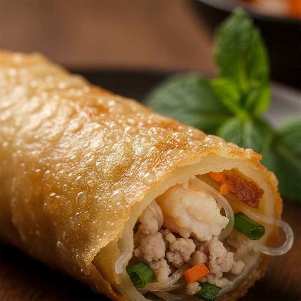 Photorealistic, high-end food photography. A macro shot focusing on the incredib