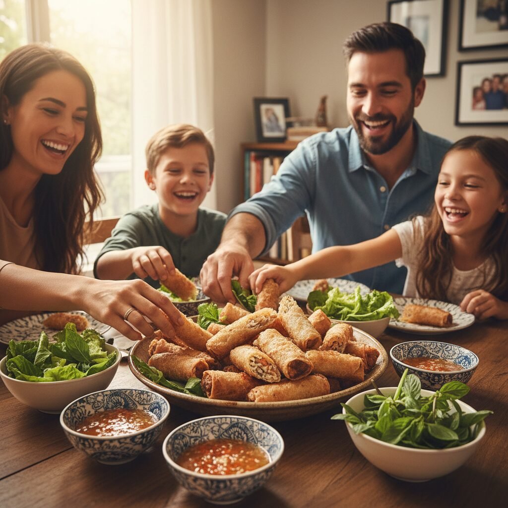 Photorealistic, high-end food photography. A beautifully set dining table with a