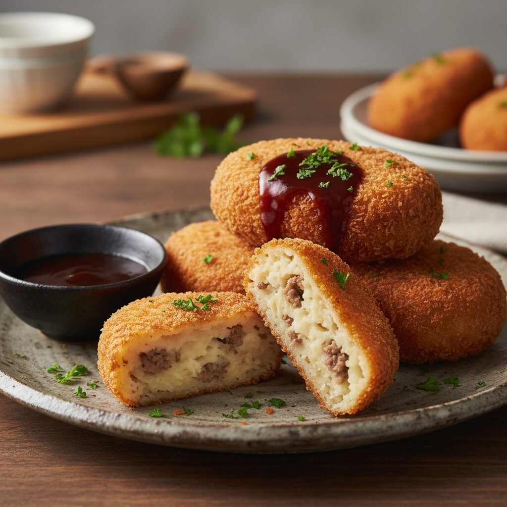 Crispy Japanese Potato Croquettes (Korokke) - Kids Love These!
