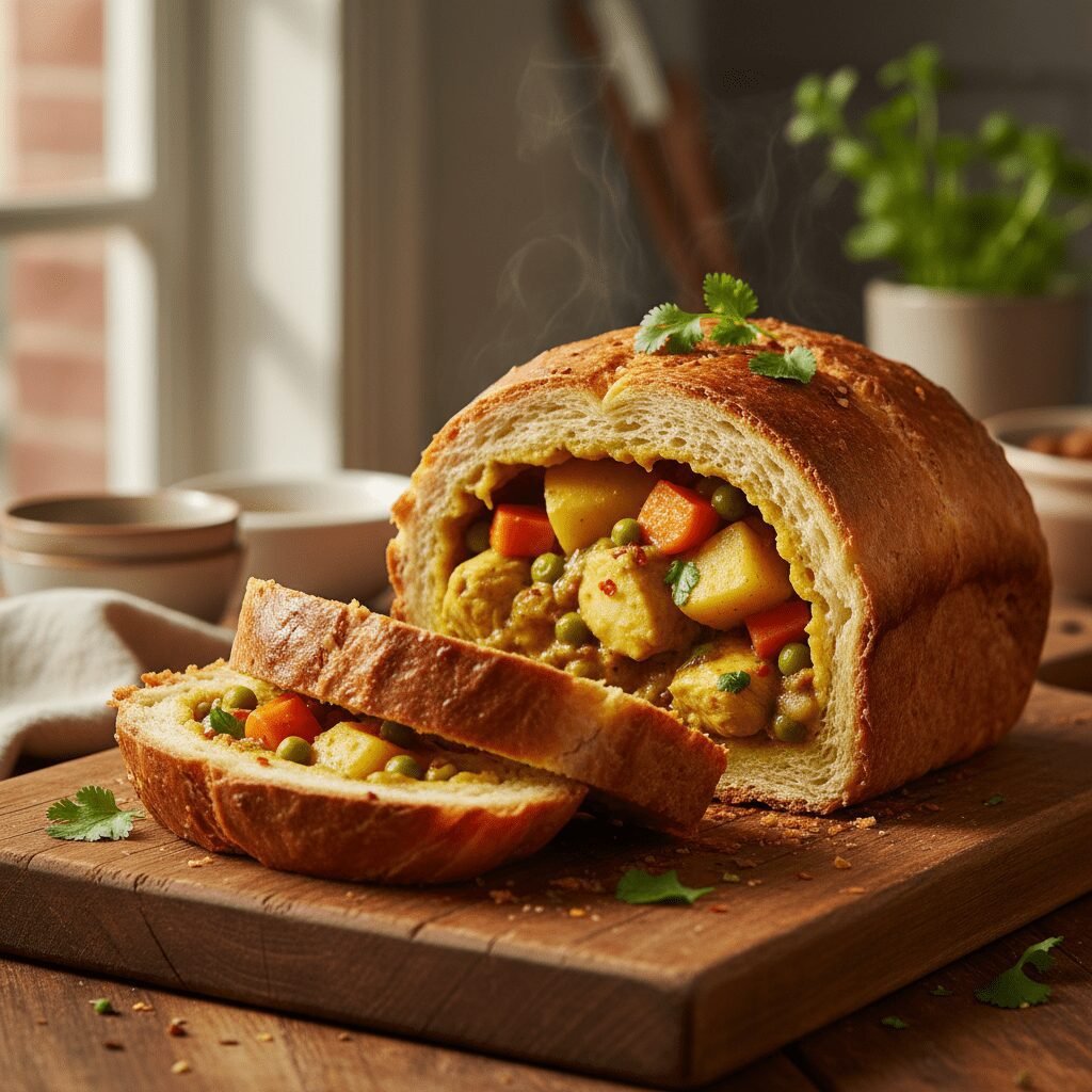 Ditch the Bowl: This Curry Stuffed Bread Loaf is the Ultimate Comfort Food
