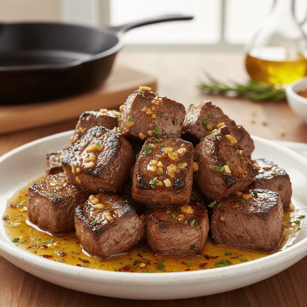 Garlic Butter Steak Bites (How To Make Cheap Meat Tender)