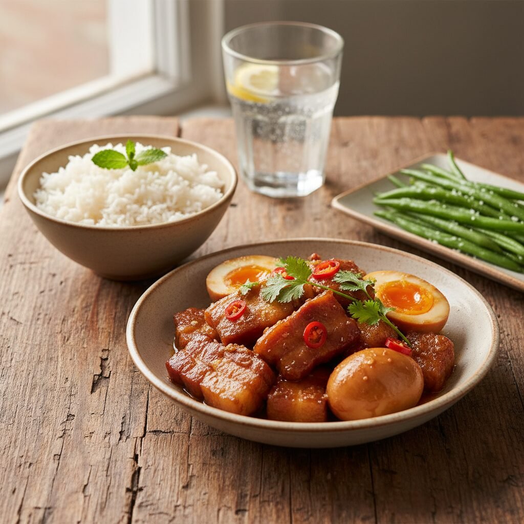 Photorealistic, a beautifully plated serving of Melt-In-Your-Mouth Caramelized P