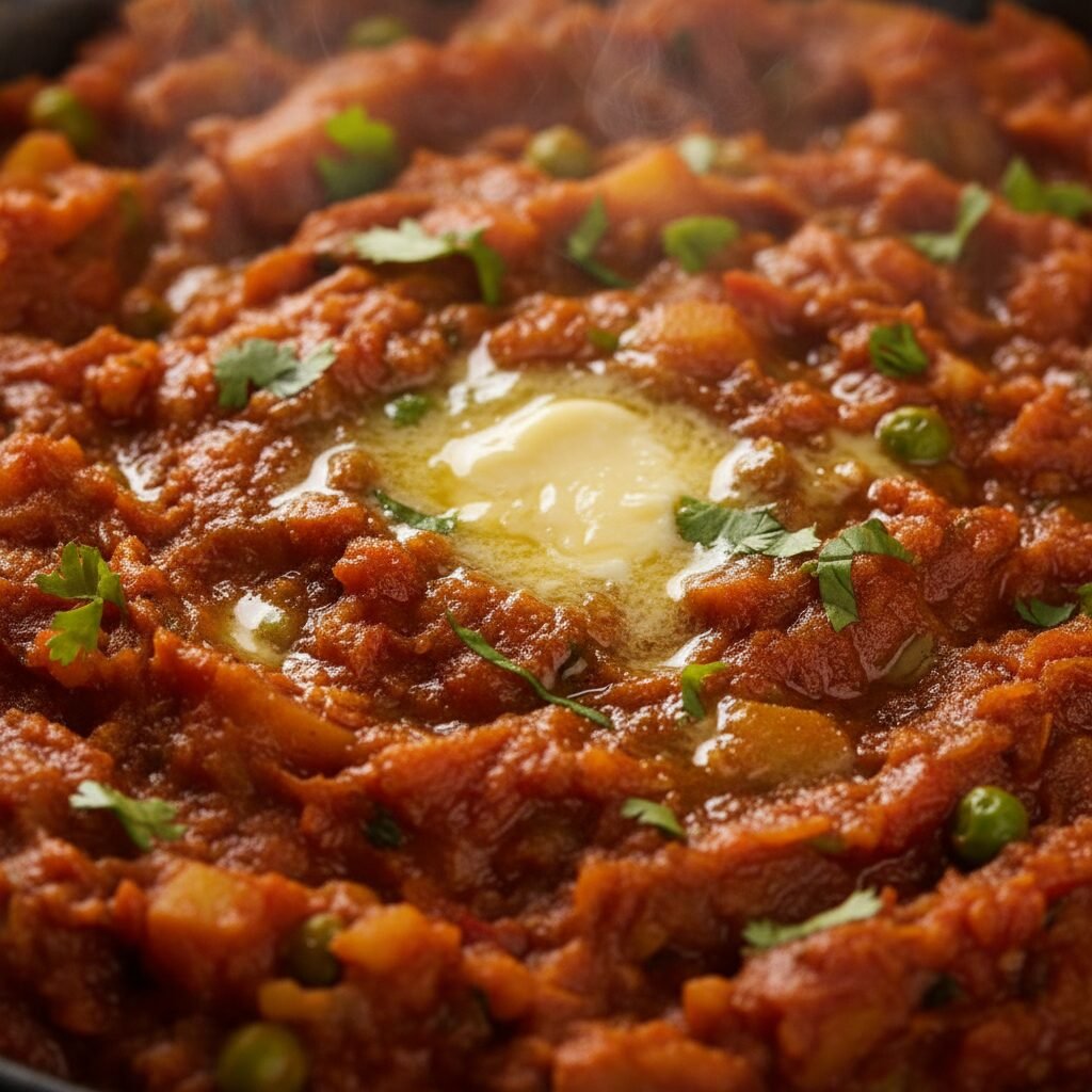 Photorealistic, extreme close-up shot of the rich, thick, and slightly chunky te