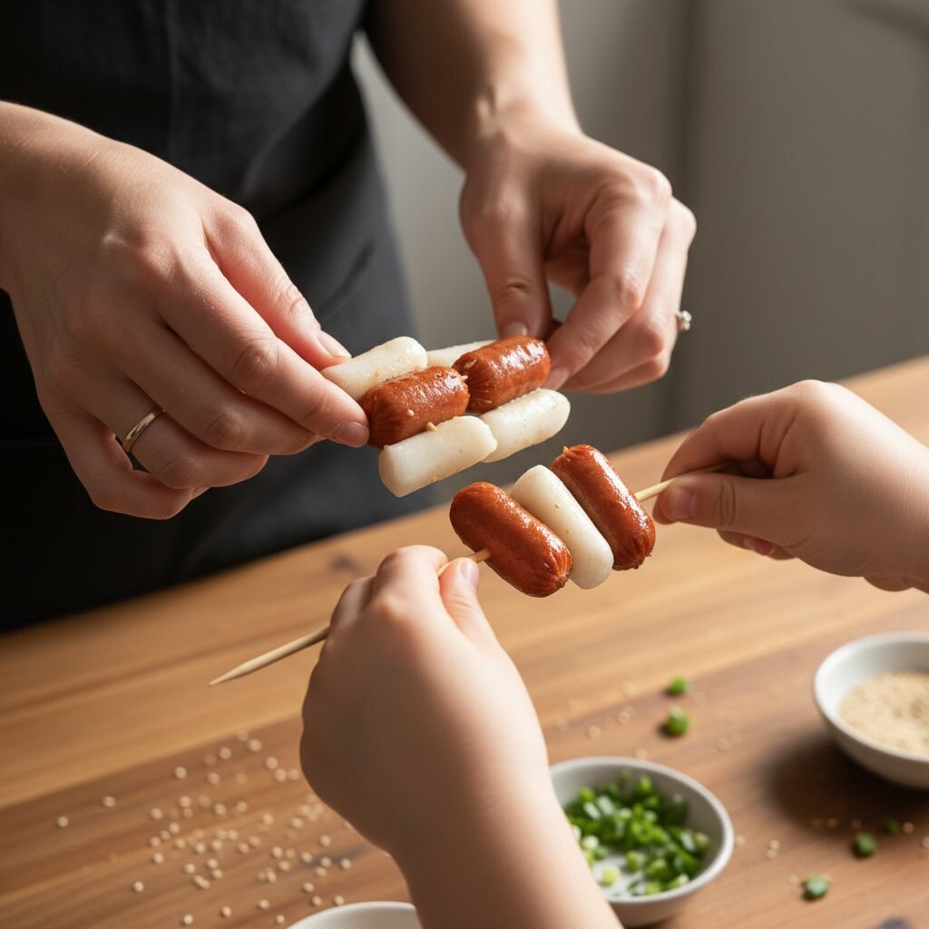 Photorealistic, close-up action shot of hands (a mom's hands with a child's hand