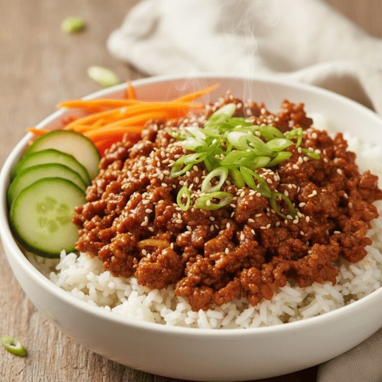 Sweet and Spicy Korean Ground Beef Bowls Ready In Just 20 Minutes