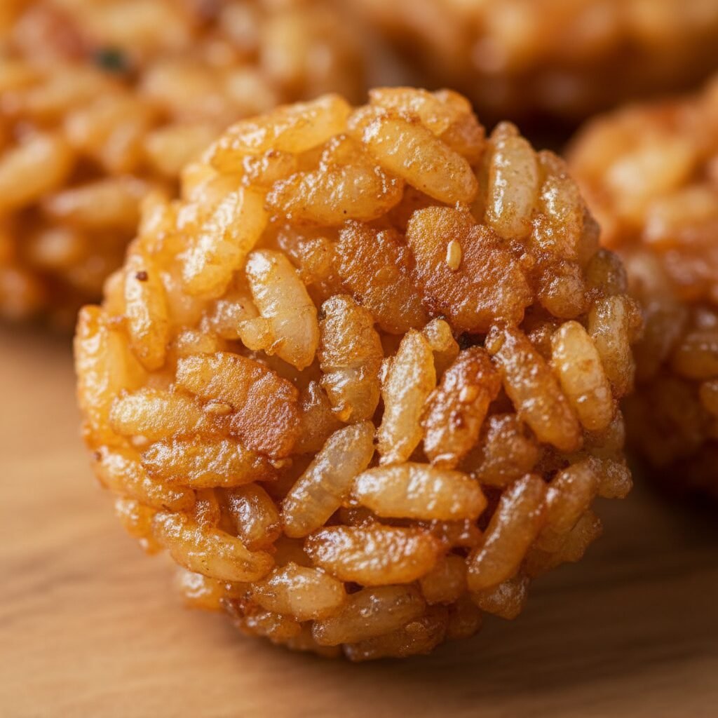 Photorealistic, extreme close-up shot focusing on the texture of a single crispy