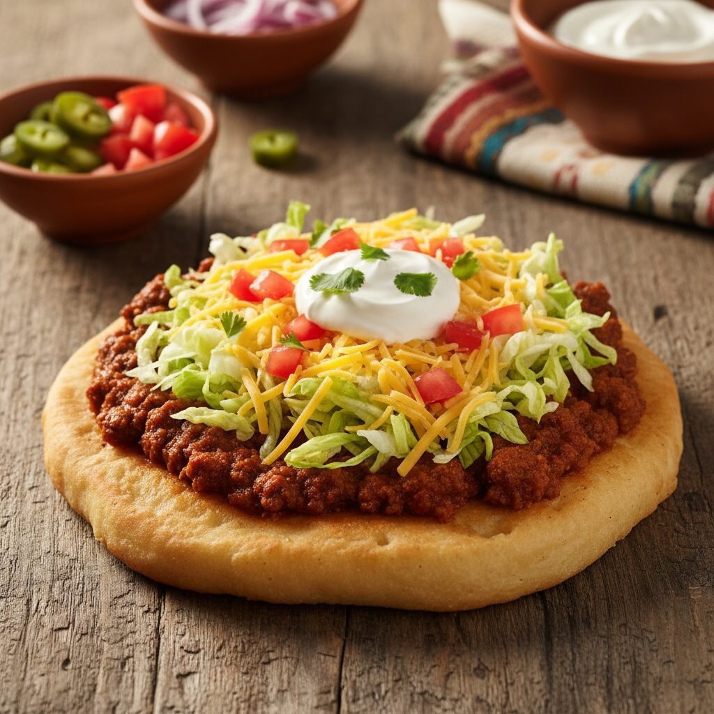 Authentic Navajo Tacos With Homemade Fry Bread