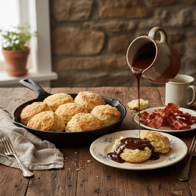 Authentic Southern Biscuits and Chocolate Gravy (A Retro Breakfast)