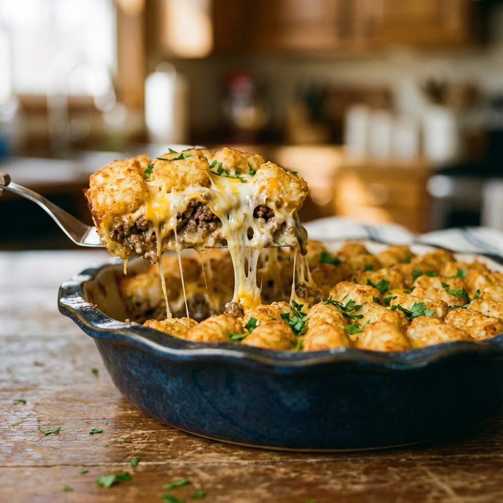 Cheat Day Heaven: The Cheesy Tater Tot Casserole That Saves Money