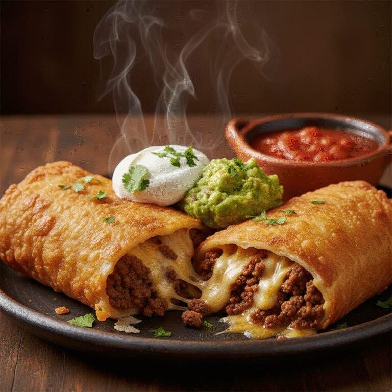 Cheesy Fried Beef Chimichangas Better Than Taco Bell
