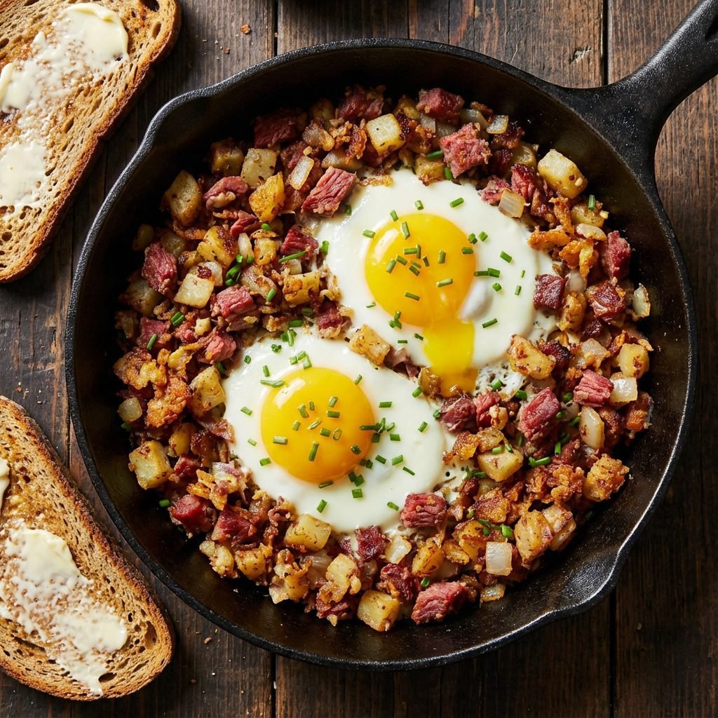 Crispy Canned Corned Beef Hash Skillet (Ready in 10 Mins)