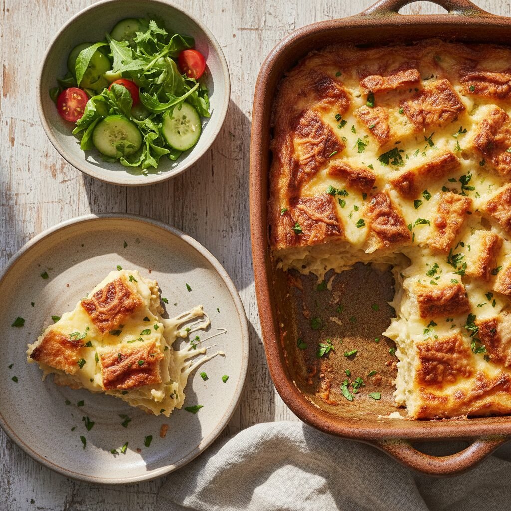 Don't Throw Away Stale Bread! Make This Cheesy Casserole