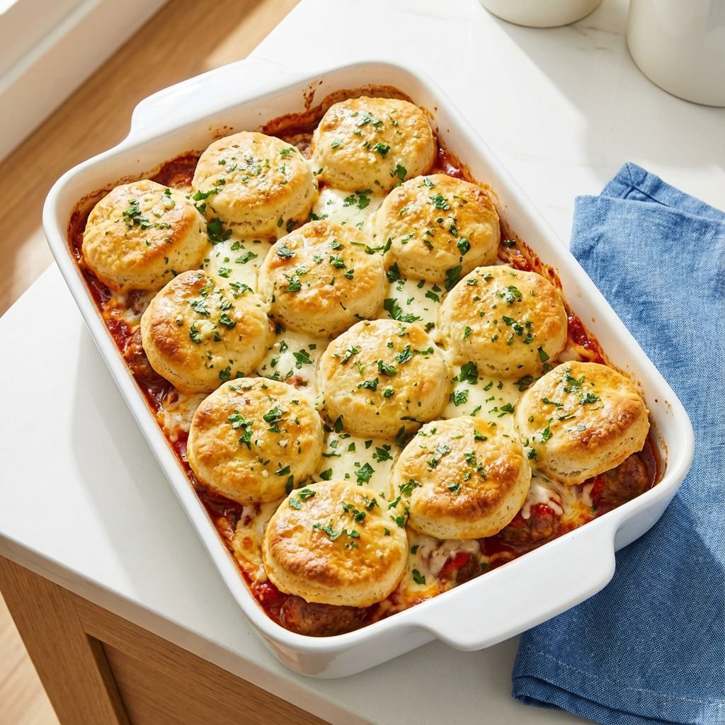 Dump And Bake Meatball Sub Casserole