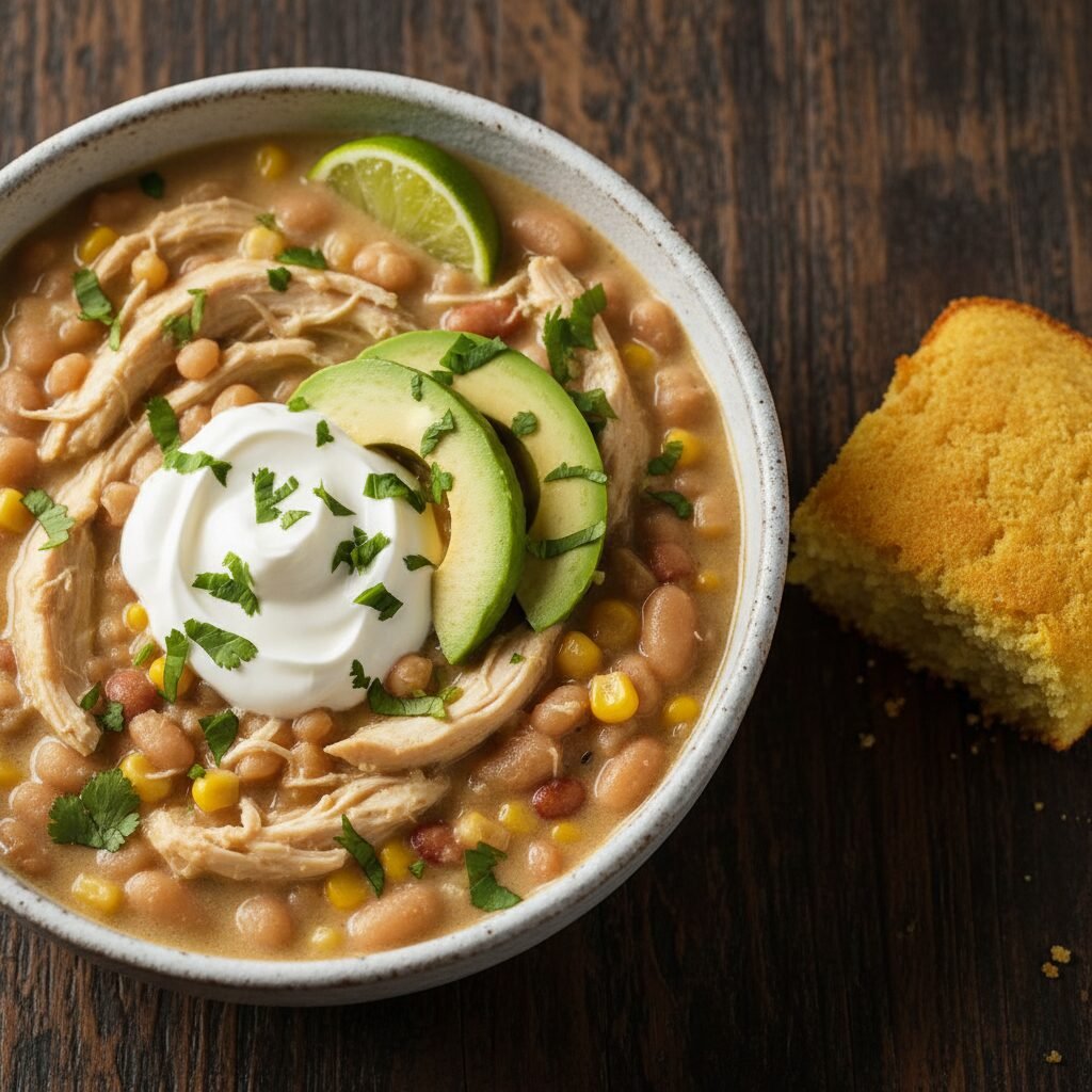 Dump-and-Go Creamy White Chicken Chili (No Tomatoes Required)