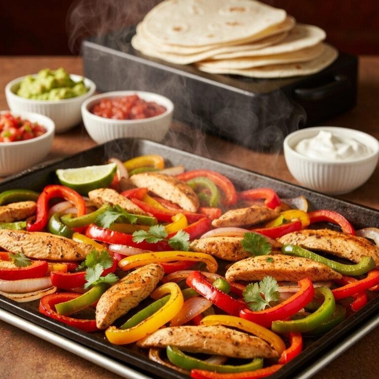 Easiest Ever Sheet Pan Chicken Fajitas (Minimal Cleanup)