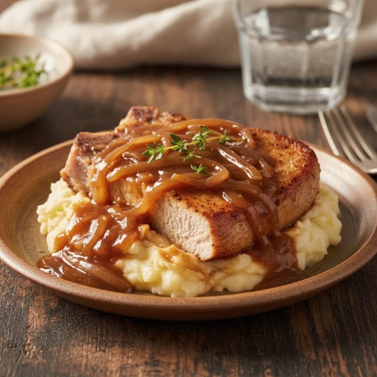 Fork Tender Smothered Pork Chops In Onion Gravy