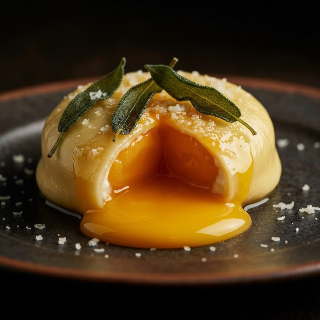 Giant Egg Yolk Ravioli (Restaurant Quality At Home)