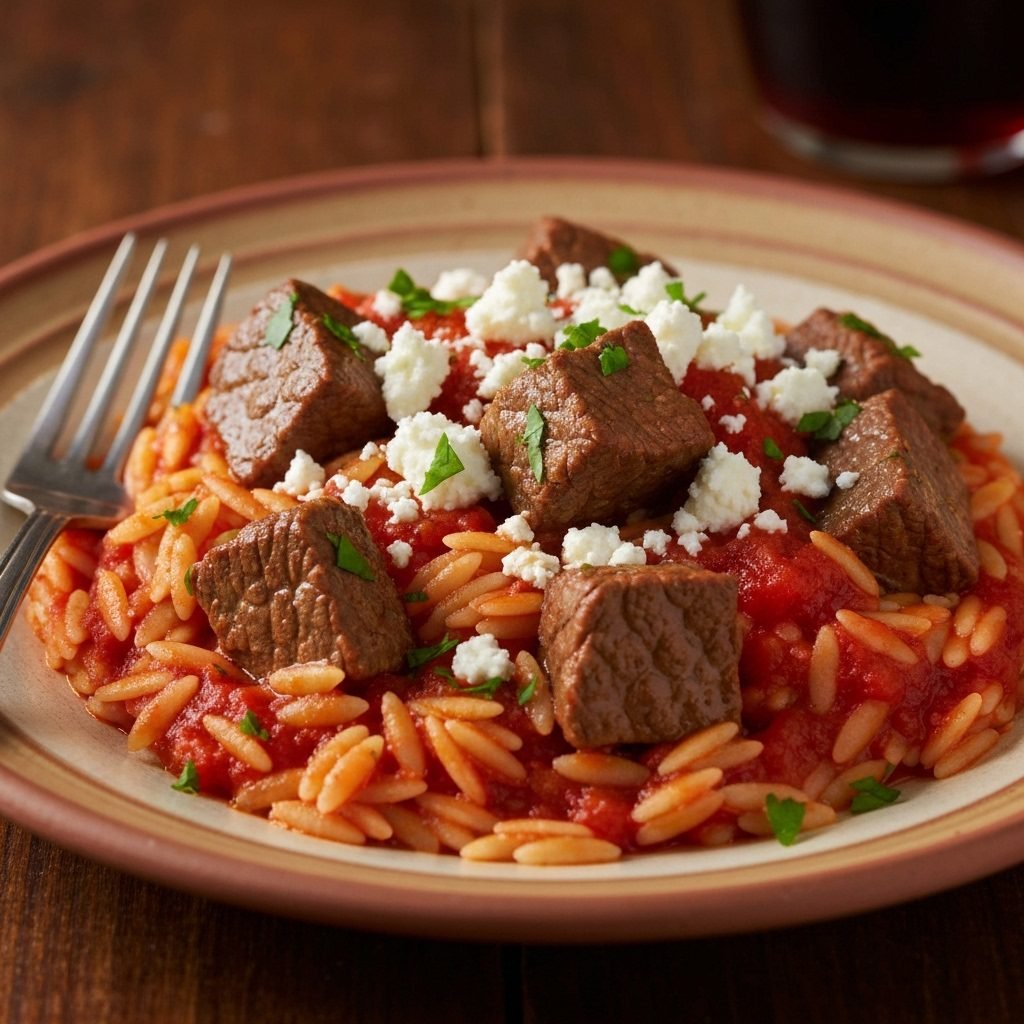 Greek Sunday Dinner: Slow Baked Beef Youvetsi with Orzo