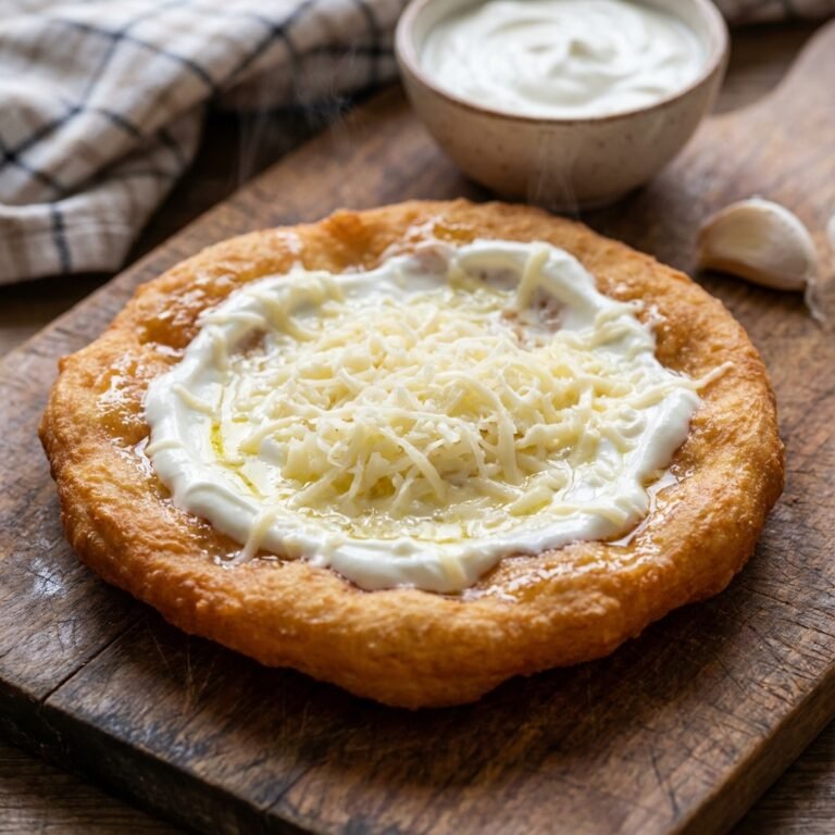 Hungarian Langos: The Cheesy Garlic Fried Bread of Your Dreams