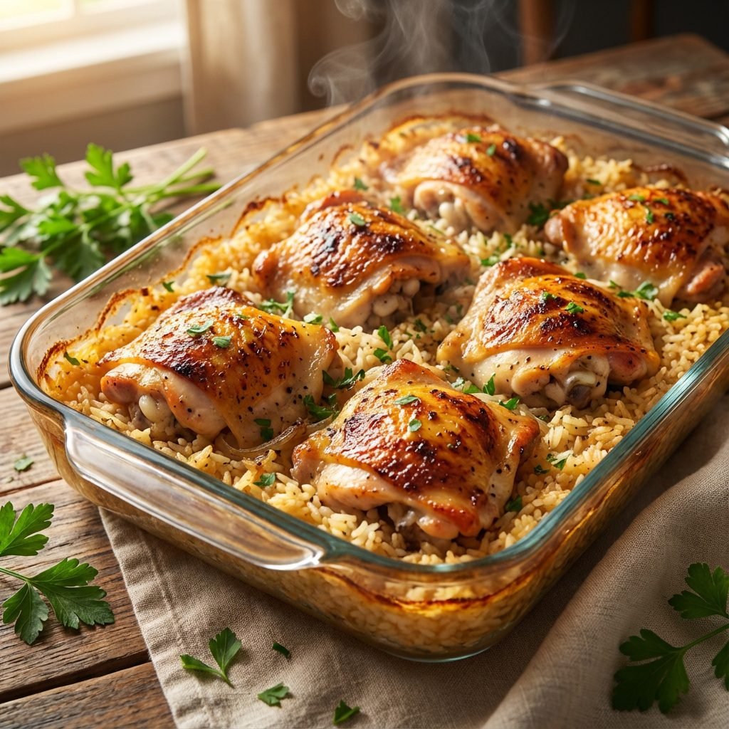 Magic No Peek Chicken and Rice: Perfectly Fluffy Every Single Time