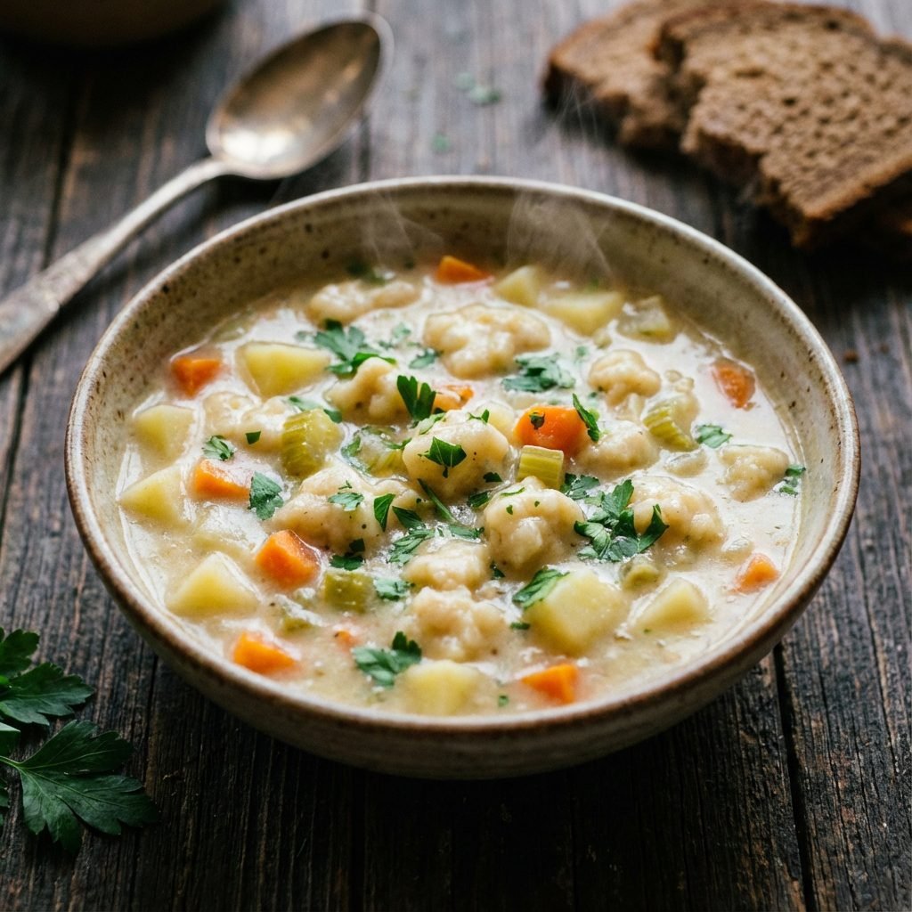 North Dakota Knoephla Soup: The Coziest Potato Dumpling Bowl