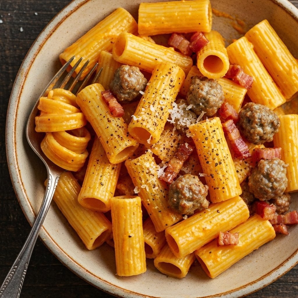 Pasta Alla Zozzona: The Creamy Roman Hybrid of Carbonara and Sausage