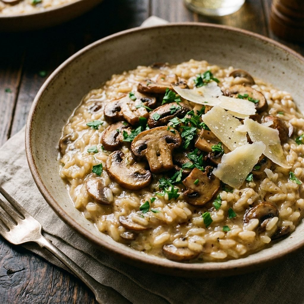 Restaurant Quality Mushroom Risotto Without The Heavy Price Tag