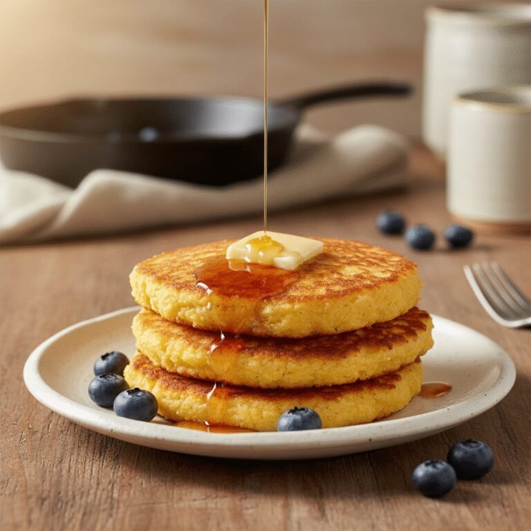 Sweet Cornmeal Johnny Cakes: The 5 Minute Breakfast Fritter
