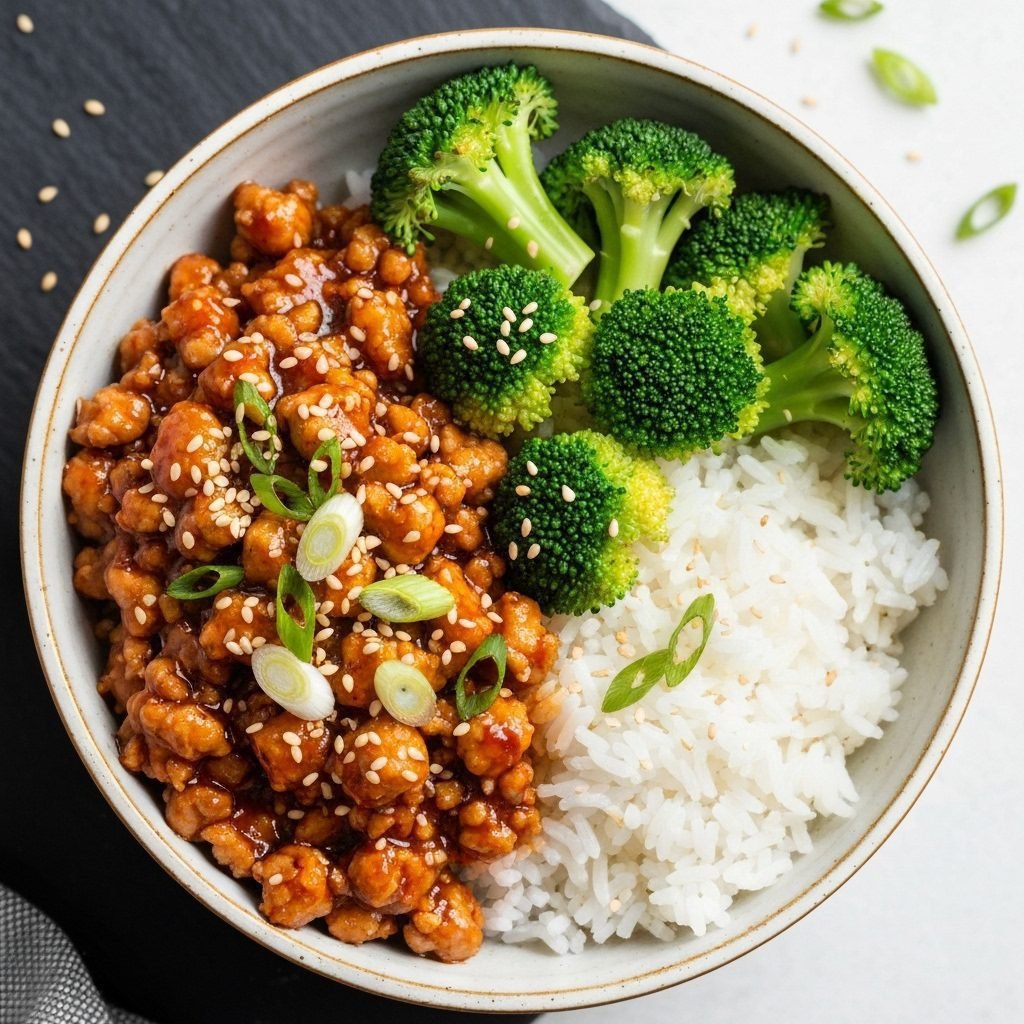 Sweet & Spicy Firecracker Ground Chicken Bowls