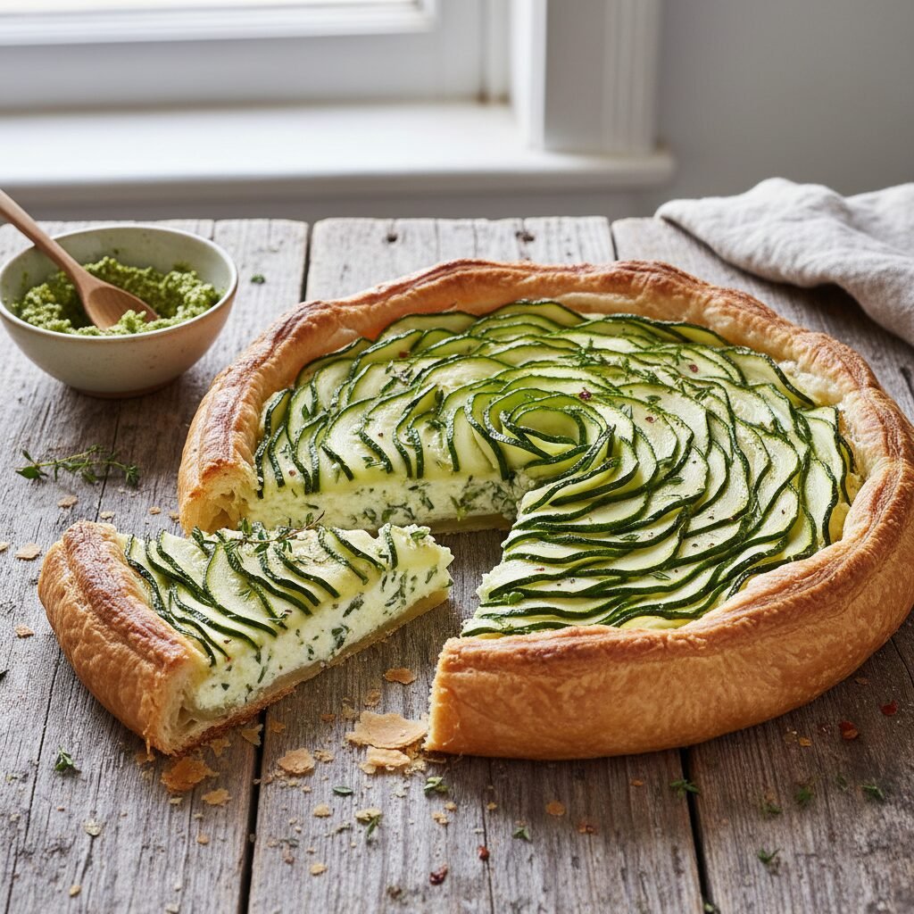 The Crispiest Zucchini Tart You Can Make With Zero Waste