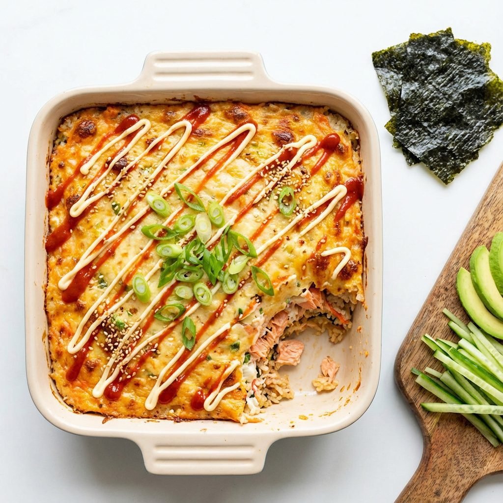 Viral Sushi Bake With Canned Salmon (Tastes Expensive!)