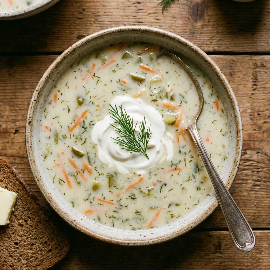 You Must Try This Creamy Polish Dill Pickle Soup (Zupa Ogorkowa)