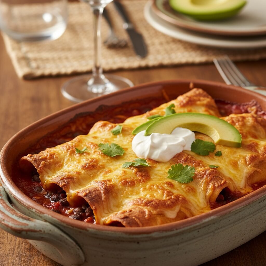 You Won't Miss The Meat In These Cheesy Sweet Potato Enchiladas